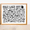 Salt Lake City White City Map Prints | 3 Colors