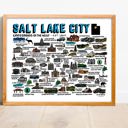 Salt Lake City Multi City Map Prints | 3 Colors