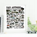 San Antonio Multi City Map Prints | 3 Colors