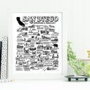 San Diego White City Map Prints | 3 Colors