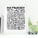 San Francisco White City Map Prints | 3 Colors