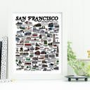 San Francisco Multi City Map Prints | 3 Colors