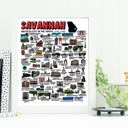 Savannah GA Multi City Map Prints | 3 Colors