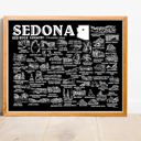 Sedona Black City Map Prints | 3 Colors