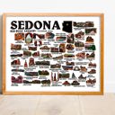 Sedona Multi City Map Prints | 3 Colors