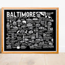 Baltimore Black City Map Prints | 3 Colors