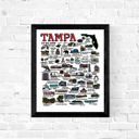 Tampa Multi City Map Prints | 3 Colors