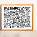 Baltimore White City Map Prints | 3 Colors