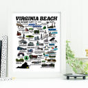 Virginia Beach Multi City Map Prints | 3 Colors