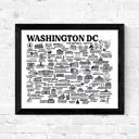 Washington DC White City Map Prints | 3 Colors