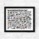 Washington DC Multi City Map Prints | 3 Colors