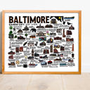 Baltimore Multi City Map Prints | 3 Colors