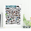 Boston Multi City Map Prints | 3 Colors