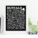 Buffalo Black City Map Prints | 3 Colors