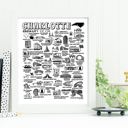 Charlotte White City Map Prints | 3 Colors