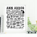 Ann Arbor White City Map Prints | 3 Colors