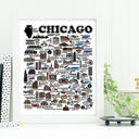 Chicago Multi City Map Prints | 3 Colors