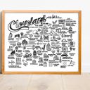 Cleveland White City Map Prints | 3 Colors