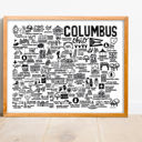 Columbus White City Map Prints | 3 Colors