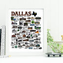 Dallas Multi City Map Prints | 3 Colors