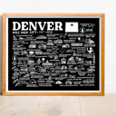 Denver Black City Map Prints | 3 Colors