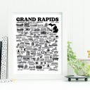 Grand Rapids White City Map Prints | 3 Colors