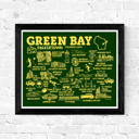 Green Bay Green City Map Prints | 3 Colors