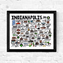 Indianapolis Multi City Map Prints | 3 Colors