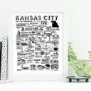 Kansas City White City Map Prints | 3 Colors