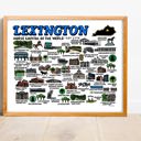 Lexington Multi City Map Prints | 3 Colors