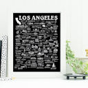 Los Angeles Black City Map Prints | 3 Colors