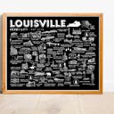 Louisville Black City Map Prints | 3 Colors