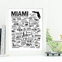 Miami White City Map Prints | 3 Colors