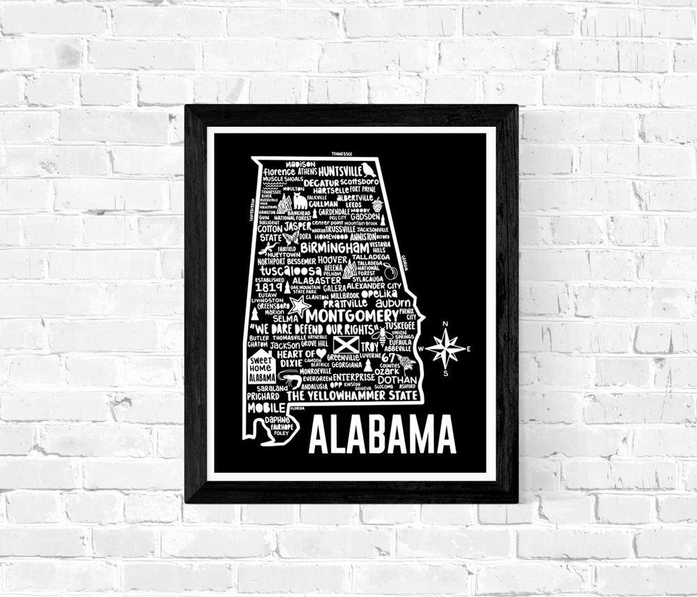 State Map Print | 3 Colors