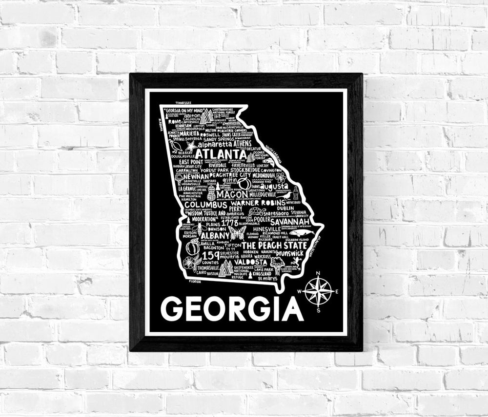 State Map Print | 3 Colors