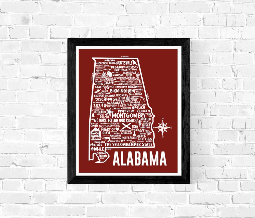 State Map Print | 3 Colors