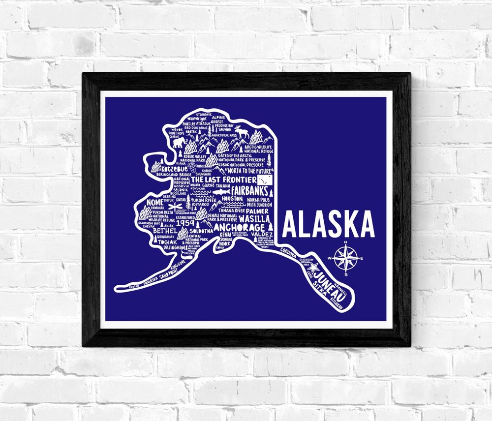 State Map Print | 3 Colors