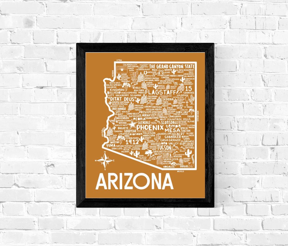 State Map Print | 3 Colors