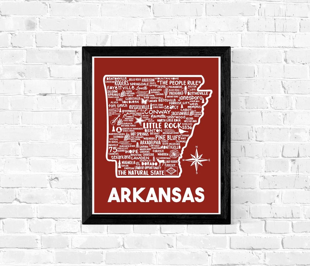 State Map Print | 3 Colors