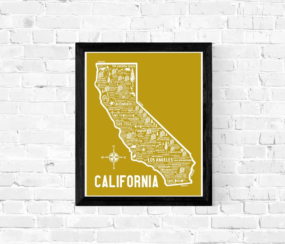 State Map Print | 3 Colors