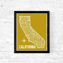 California Yellow State Map Print | 3 Colors