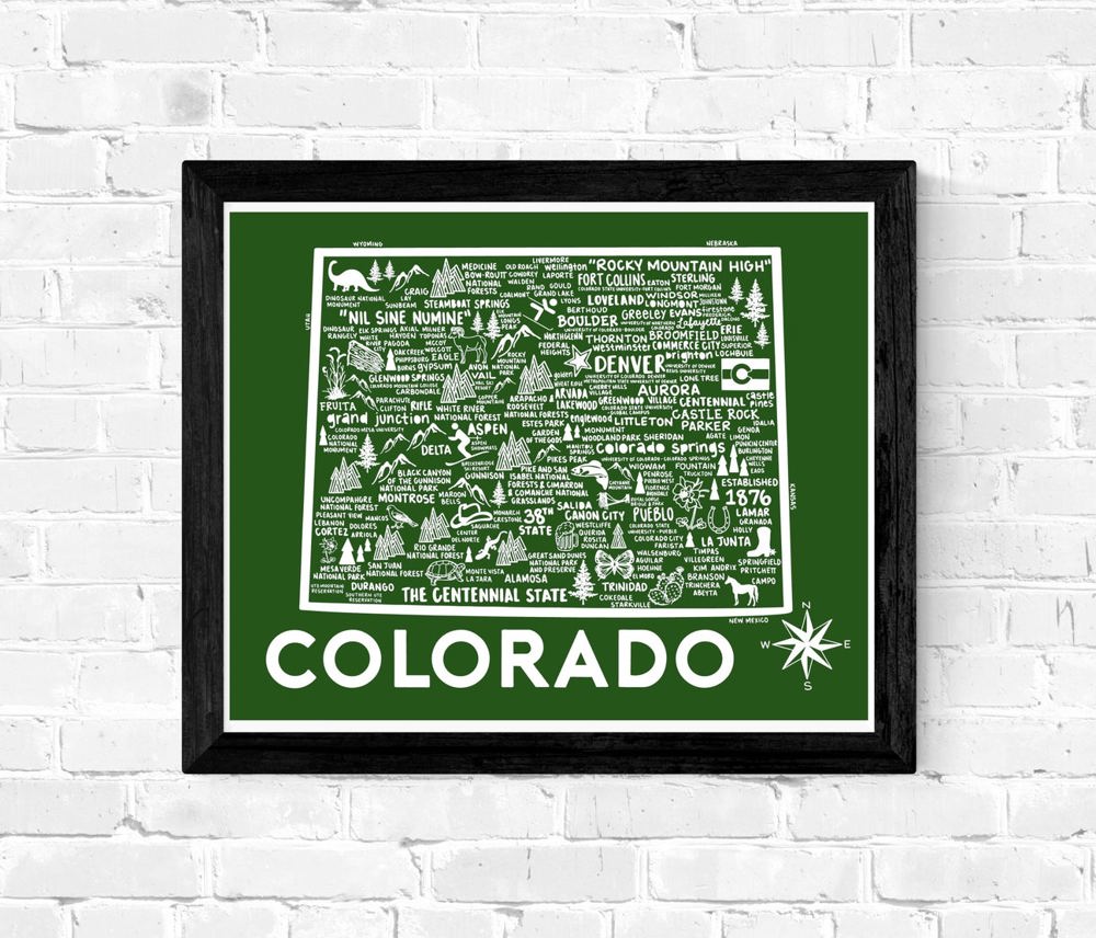 State Map Print | 3 Colors