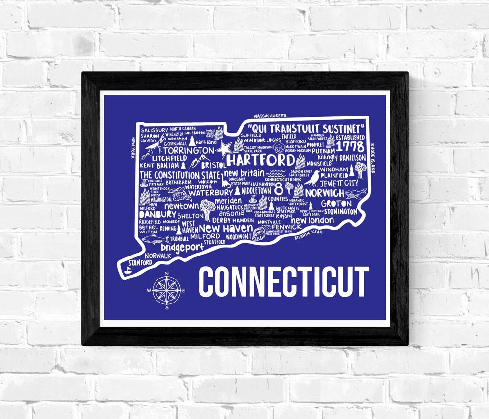 State Map Print | 3 Colors