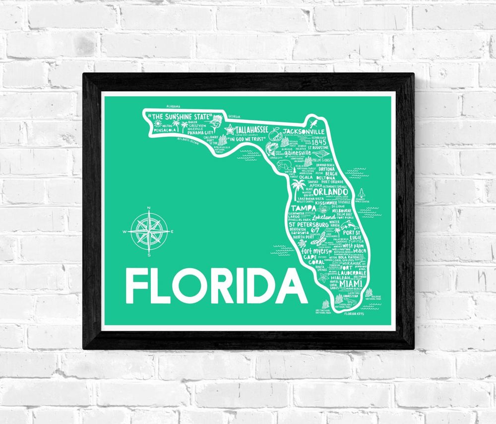 State Map Print | 3 Colors