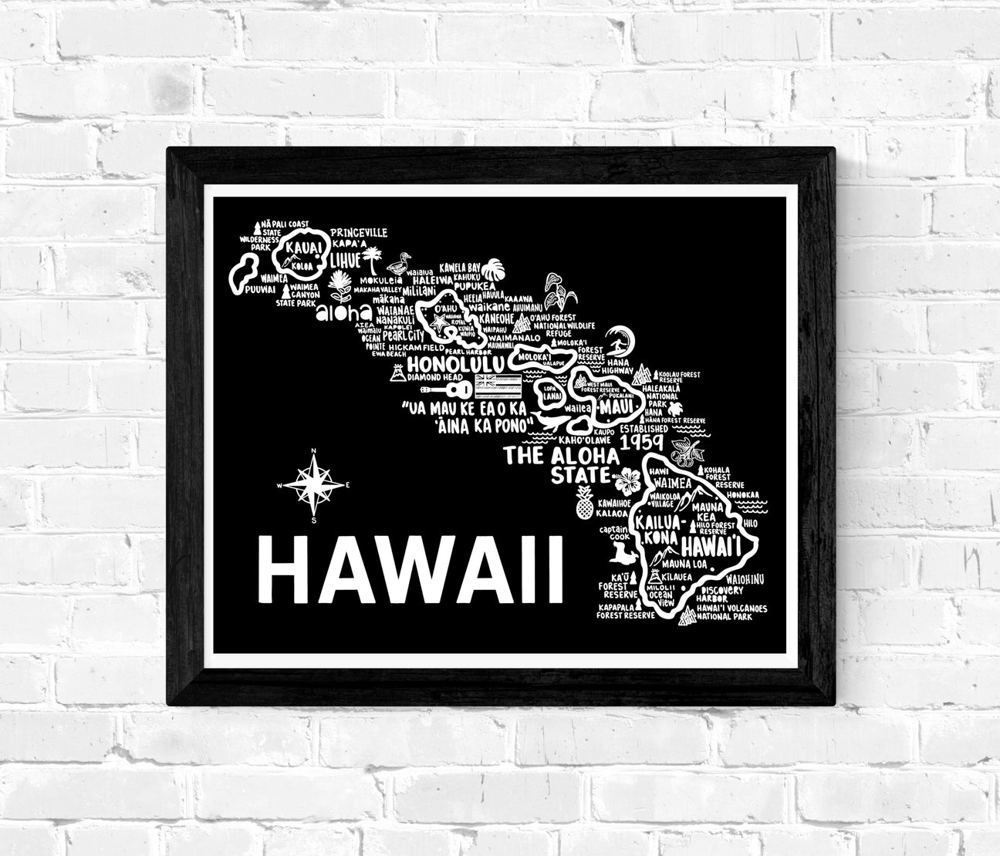 State Map Print | 3 Colors