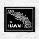 Hawaii Black State Map Print | 3 Colors