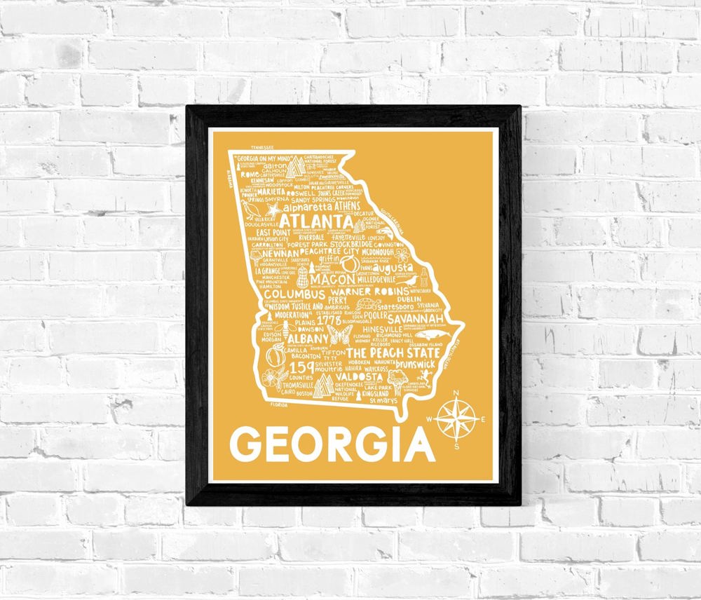 State Map Print | 3 Colors