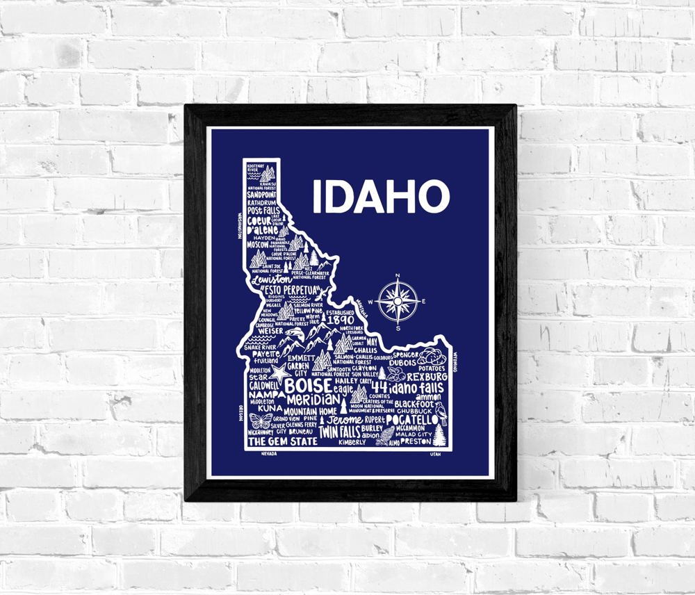 State Map Print | 3 Colors