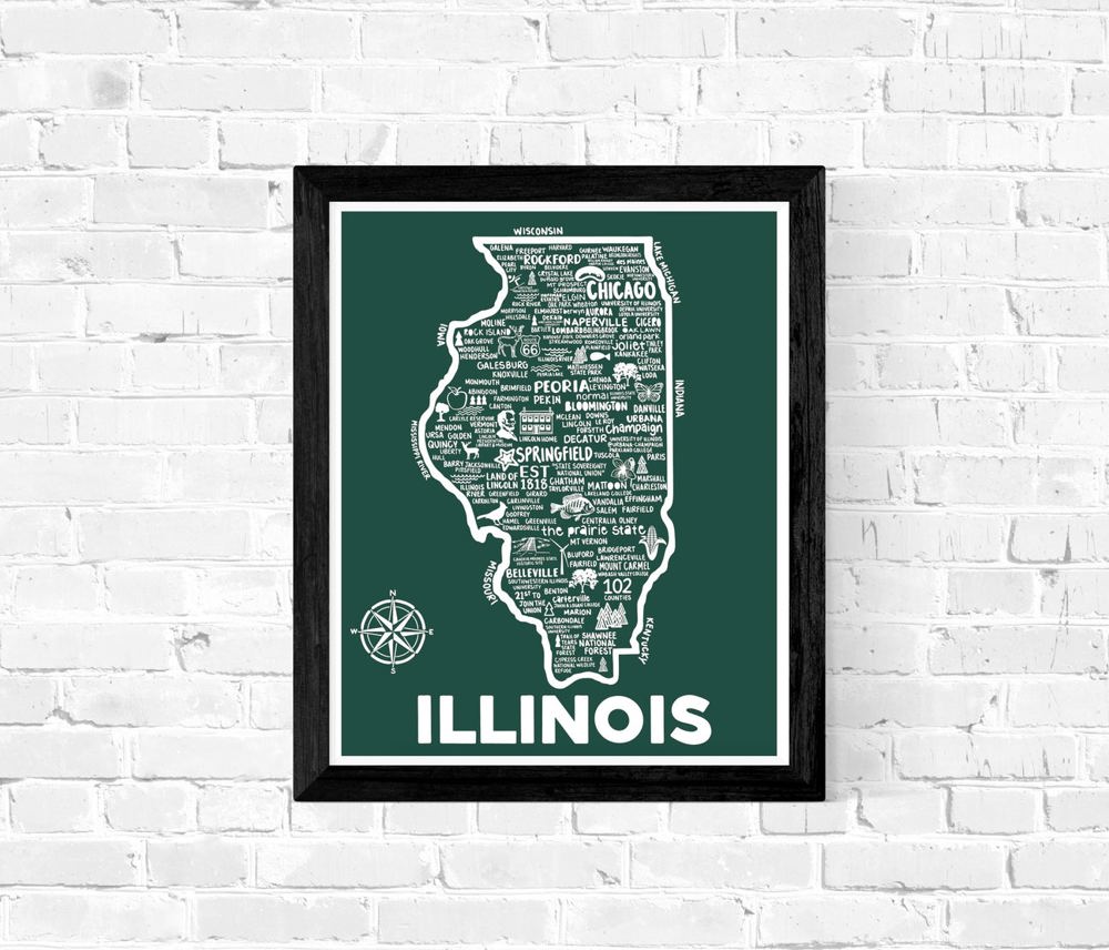 State Map Print | 3 Colors