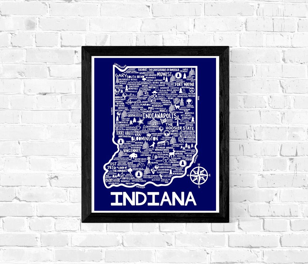 State Map Print | 3 Colors